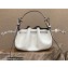 Fendi Pomodorino Drawstring Mini Bucket Bag Leather White 2022