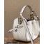 Fendi Pomodorino Drawstring Mini Bucket Bag Leather White 2022