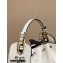 Fendi Pomodorino Drawstring Mini Bucket Bag Leather White 2022