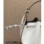 Fendi Pomodorino Drawstring Mini Bucket Bag Leather White 2022