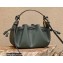 Fendi Pomodorino Drawstring Mini Bucket Bag Leather Dark Green 2022