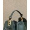Fendi Pomodorino Drawstring Mini Bucket Bag Leather Dark Green 2022