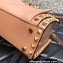 Valentino Small Alcove Rockstud Leather Top Handle Bag Nude 2022