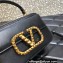 Valentino Alcove Rockstud Vlogo Leather Crossbody Bag Black 2022