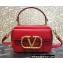 Valentino Alcove Rockstud Vlogo Leather Crossbody Bag Red 2022