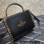 Valentino Small Alcove Rockstud Leather Top Handle Bag Black 2022