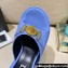 Versace Icon Crysatl Medusa Medallion Heel Mules Leather Light Blue 2022