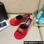 Versace Icon Crysatl Medusa Medallion Heel Mules Leather Red 2022