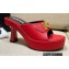 Versace Icon Crysatl Medusa Medallion Heel Mules Leather Red 2022