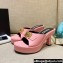 Versace Icon Crysatl Medusa Medallion Heel Mules Leather Pink 2022