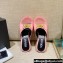 Versace Icon Crysatl Medusa Medallion Heel Mules Leather Pink 2022