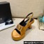 Versace Icon Medusa Medallion Heel Slingback Satin Gold 2022