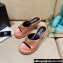 Versace Icon Crysatl Medusa Medallion Heel Mules Satin Nude Pink 2022