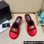 Versace Icon Crysatl Medusa Medallion Heel Mules Satin Red 2022