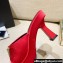 Versace Icon Crysatl Medusa Medallion Heel Mules Satin Red 2022