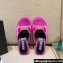 Versace Icon Crysatl Medusa Medallion Heel Mules Satin Fuchsia 2022