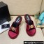 Versace Icon Crysatl Medusa Medallion Heel Mules Satin Burgundy 2022