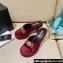 Versace Icon Crysatl Medusa Medallion Heel Mules Satin Burgundy 2022