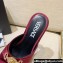Versace Icon Crysatl Medusa Medallion Heel Mules Satin Burgundy 2022