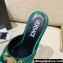 Versace Icon Crysatl Medusa Medallion Heel Mules Satin Green 2022