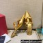 Valentino French Bows Leather Heel Mules Gold 2022