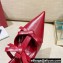 Valentino French Bows Leather Heel Mules Red 2022