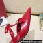 Valentino French Bows Leather Heel Mules Red 2022
