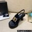 Versace Icon Medusa Medallion Heel Slingback Satin Black 2022