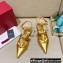 Valentino French Bows Leather Ballet Flats Gold 2022