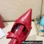 Valentino French Bows Leather Ballet Flats Red 2022