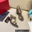 Valentino Heel 9cm Roman Stud Calfskin sandals Gun Color 2022
