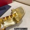 Valentino Heel 9cm Roman Stud Calfskin sandals Gold 2022