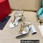 Valentino Heel 9cm Roman Stud Calfskin sandals White 2022