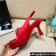 Versace Icon Medusa Medallion Heel Slingback Satin Red 2022
