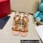 Valentino Heel 9cm Roman Stud Calfskin sandals Nude Pink 2022