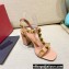 Valentino Heel 9cm Roman Stud Calfskin sandals Nude Pink 2022