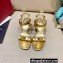 Valentino Heel 6cm Roman Stud Calfskin sandals Gold 2022
