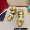 Valentino Heel 6cm Roman Stud Calfskin sandals Gold 2022