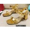 Valentino Heel 6cm Roman Stud Calfskin sandals Gold 2022