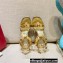Valentino Heel 6cm Roman Stud Calfskin sandals Gold 2022