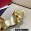 Valentino Heel 6cm Roman Stud Calfskin sandals Gold 2022