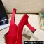 Versace Icon Medusa Medallion Heel Slingback Satin Red 2022