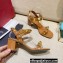 Valentino Heel 6cm Roman Stud Calfskin sandals Brown 2022