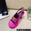 Versace Icon Medusa Medallion Heel Slingback Satin Fuchsia 2022