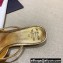 Valentino Crystal VLogo Signature Leather Heel Mules Gold 2022