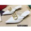 Valentino Crystal VLogo Signature Leather Heel Mules White 2022