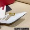 Valentino Crystal VLogo Signature Leather Heel Mules White 2022