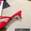 Valentino Crystal VLogo Signature Leather Heel Mules Red 2022