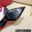 Valentino Crystal VLogo Signature Leather Heel Mules Red 2022