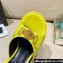 Versace Icon Crysatl Medusa Medallion Heel Mules Leather Yellow 2022